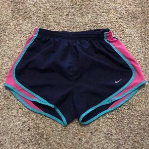 Purple and Pink Nike Dri Fit Athletic Shorts